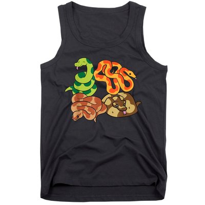 Snake Reptile Serpents Funny Snakes Tank Top
