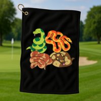 Snake Reptile Serpents Funny Snakes Golf Towel