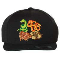 Snake Reptile Serpents Funny Snakes Wool Snapback Cap