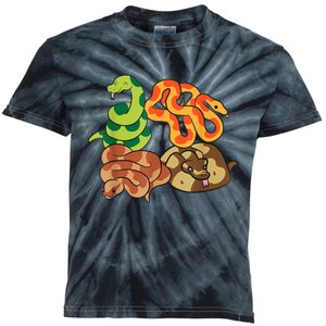 Snake Reptile Serpents Funny Snakes Kids Tie-Dye T-Shirt