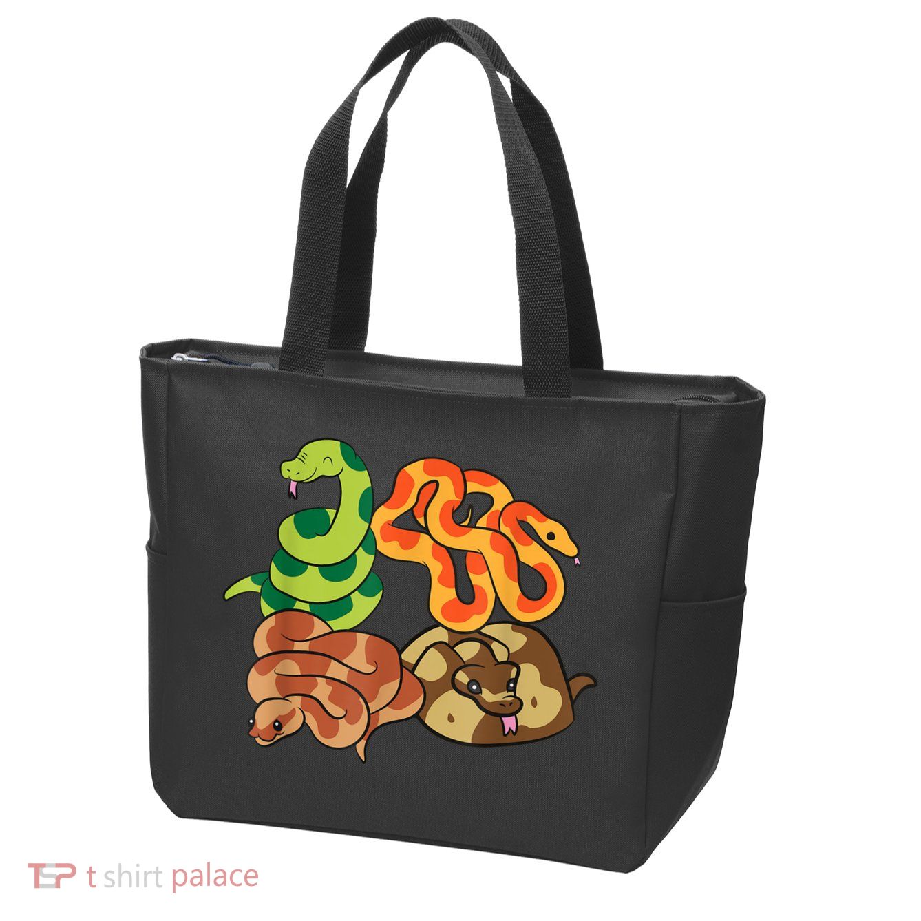 Snake Reptile Serpents Funny Snakes Zip Tote Bag
