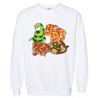 Snake Reptile Serpents Funny Snakes Garment-Dyed Sweatshirt