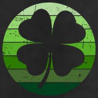 Shamrock Retro Sunset Lucky Leaf 7 Panel Mesh Trucker Snapback Hat