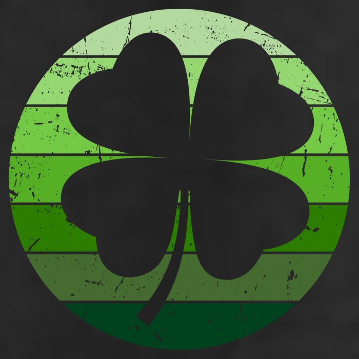 Shamrock Retro Sunset Lucky Leaf 7 Panel Mesh Trucker Snapback Hat
