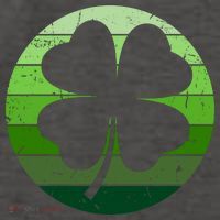 Shamrock Retro Sunset Lucky Leaf Vector Backpack