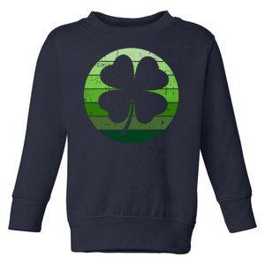 Shamrock Retro Sunset Lucky Leaf Toddler Sweatshirt