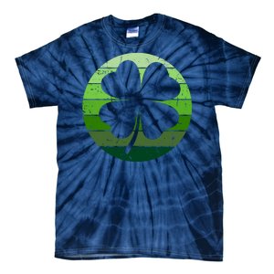 Shamrock Retro Sunset Lucky Leaf Tie-Dye T-Shirt