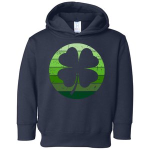 Shamrock Retro Sunset Lucky Leaf Toddler Hoodie