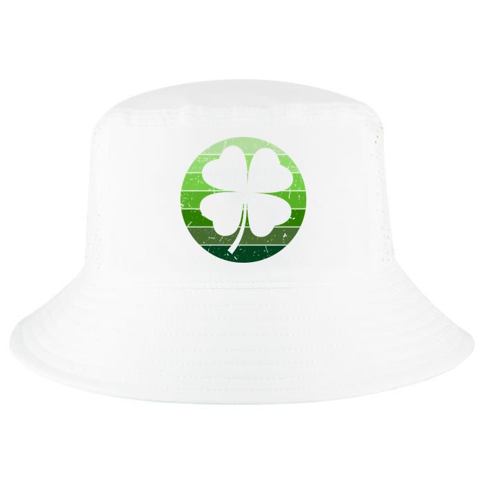 Shamrock Retro Sunset Lucky Leaf Cool Comfort Performance Bucket Hat
