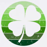 Shamrock Retro Sunset Lucky Leaf Cool Comfort Performance Bucket Hat