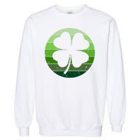 Shamrock Retro Sunset Lucky Leaf Garment-Dyed Sweatshirt