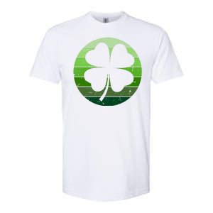 Shamrock Retro Sunset Lucky Leaf Softstyle CVC T-Shirt