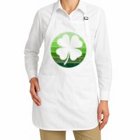 Shamrock Retro Sunset Lucky Leaf Apron