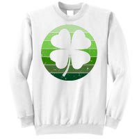 Shamrock Retro Sunset Lucky Leaf Sweatshirt