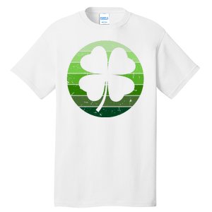 Shamrock Retro Sunset Lucky Leaf Tall T-Shirt