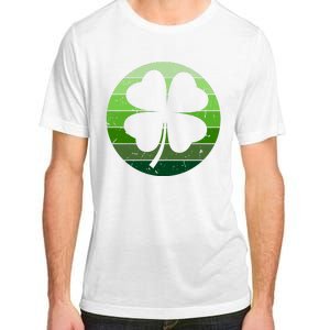 Shamrock Retro Sunset Lucky Leaf Adult ChromaSoft Performance T-Shirt