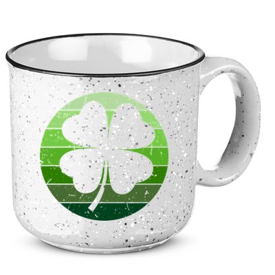 Shamrock Retro Sunset Lucky Leaf 15oz Campfire Ceramic Mug
