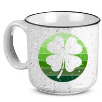 Shamrock Retro Sunset Lucky Leaf 15oz Campfire Ceramic Mug