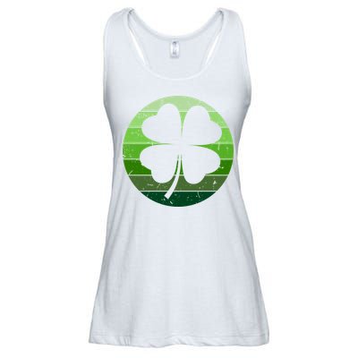 Shamrock Retro Sunset Lucky Leaf Ladies Essential Flowy Tank