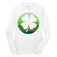 Shamrock Retro Sunset Lucky Leaf Tall Long Sleeve T-Shirt