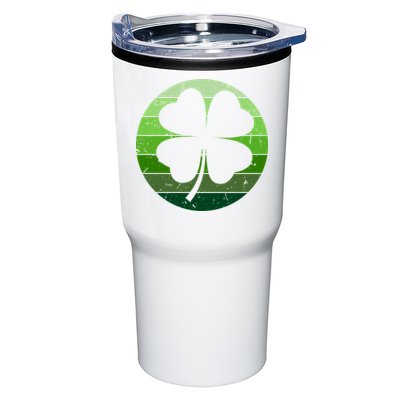 Shamrock Retro Sunset Lucky Leaf Tumbler