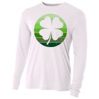 Shamrock Retro Sunset Lucky Leaf Cooling Performance Long Sleeve Crew