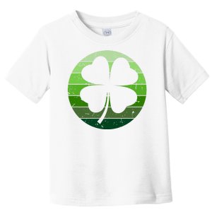 Shamrock Retro Sunset Lucky Leaf Toddler T-Shirt