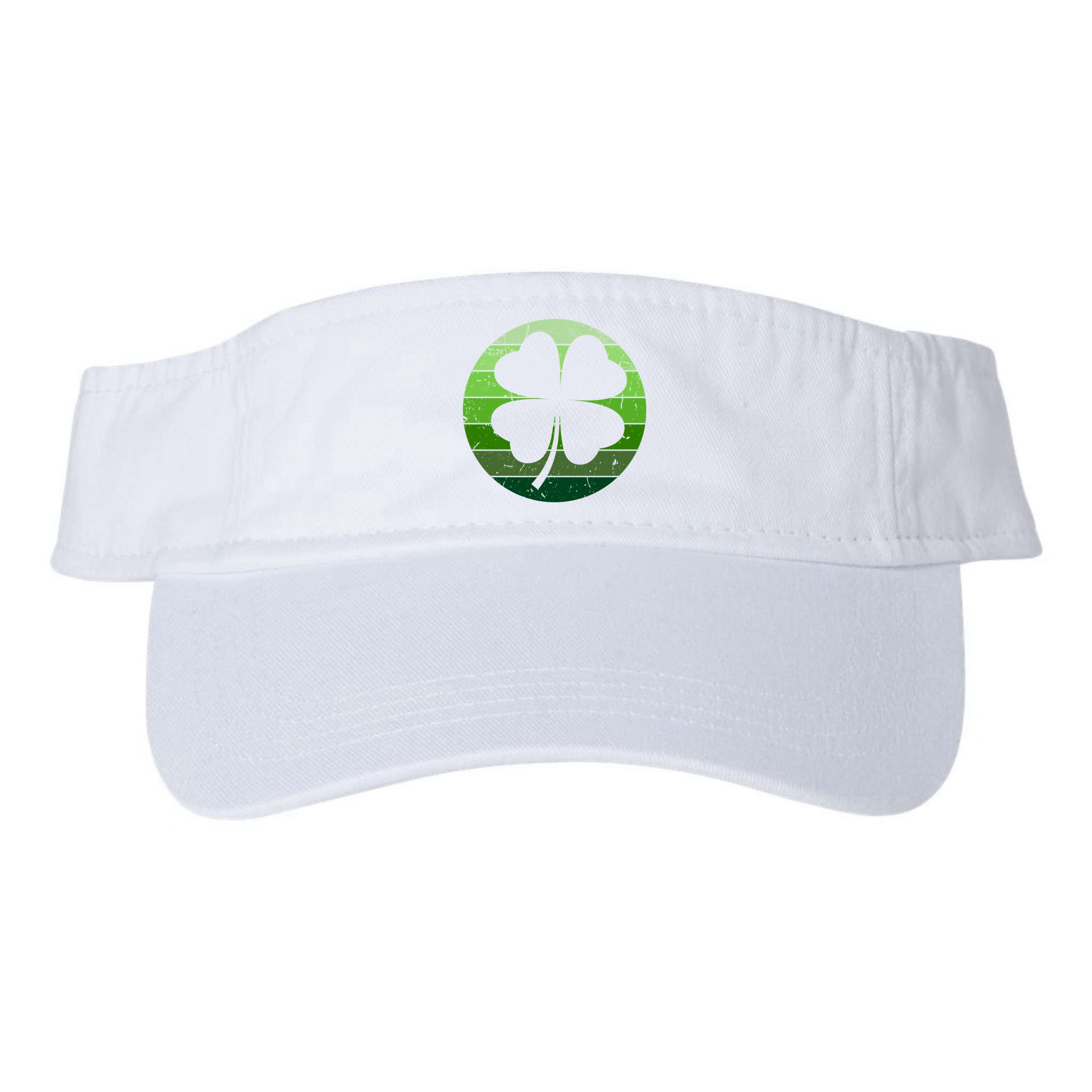 Shamrock Retro Sunset Lucky Leaf Visor