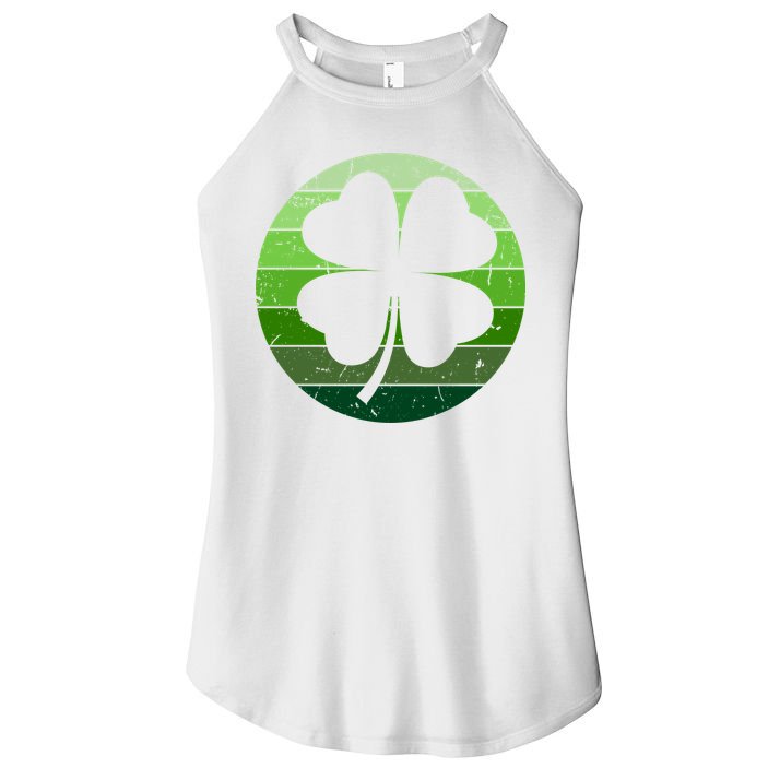 Shamrock Retro Sunset Lucky Leaf Women's Perfect Tri Rocker Tank