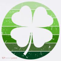 Shamrock Retro Sunset Lucky Leaf Kids T-Shirt