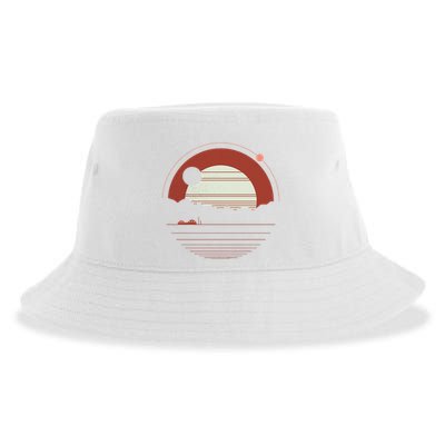 Solitude Red Sun Sustainable Bucket Hat