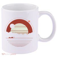 Solitude Red Sun 11oz C Handle Ceramic Mug