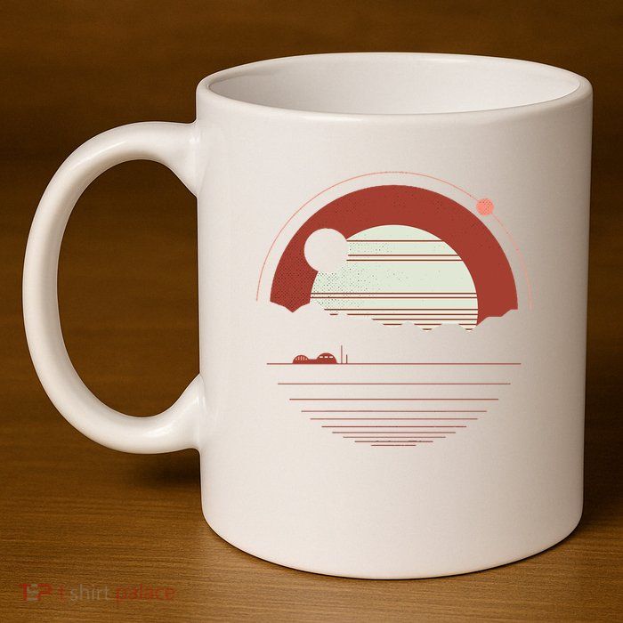 Solitude Red Sun 11oz C Handle Ceramic Mug