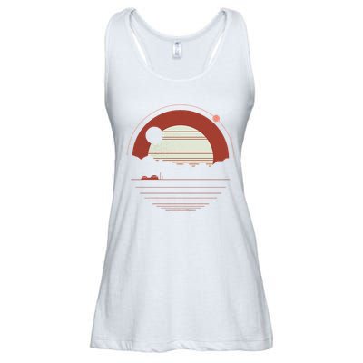 Solitude Red Sun Ladies Essential Flowy Tank