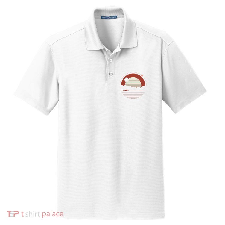 Solitude Red Sun Dry Zone Grid Polo