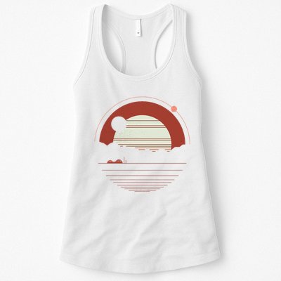 Solitude Red Sun Womens Tank Top
