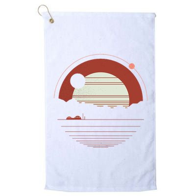 Solitude Red Sun Golf Towel