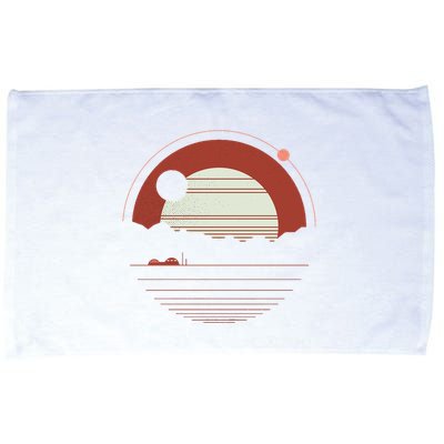 Solitude Red Sun Microfiber Hand Towel