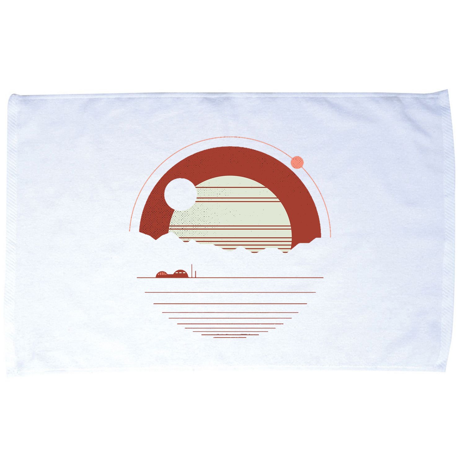 Solitude Red Sun Microfiber Hand Towel