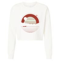 Solitude Red Sun Cropped Pullover Crew