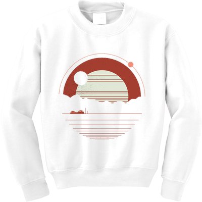 Solitude Red Sun Kids Sweatshirt