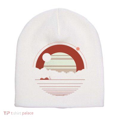 Solitude Red Sun Short Acrylic Beanie