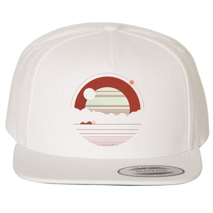 Solitude Red Sun Wool Snapback Cap