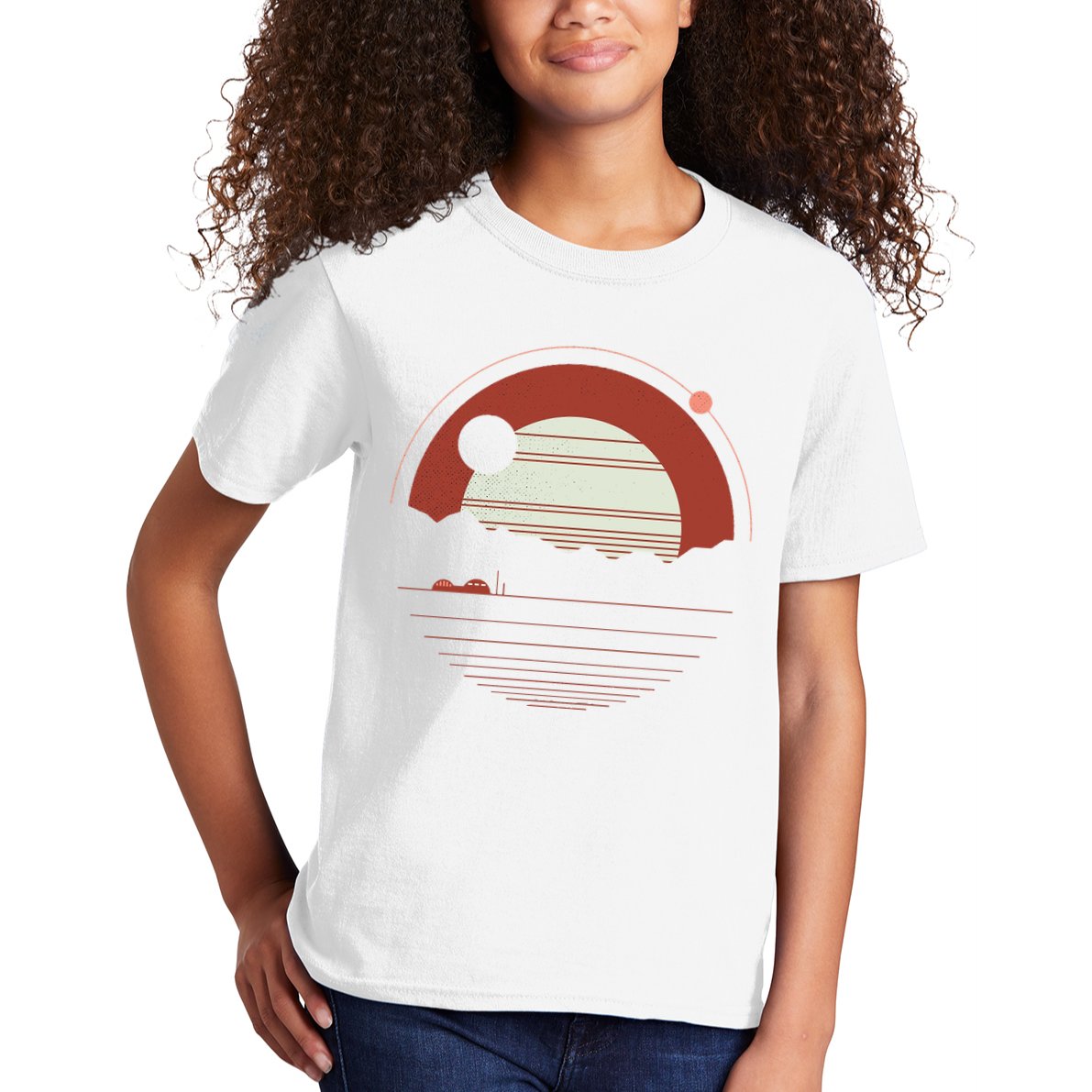 Solitude Red Sun Kids T-Shirt