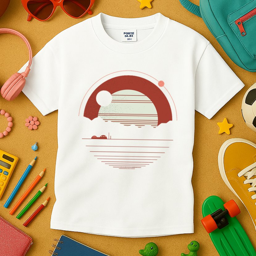 Solitude Red Sun Kids T-Shirt