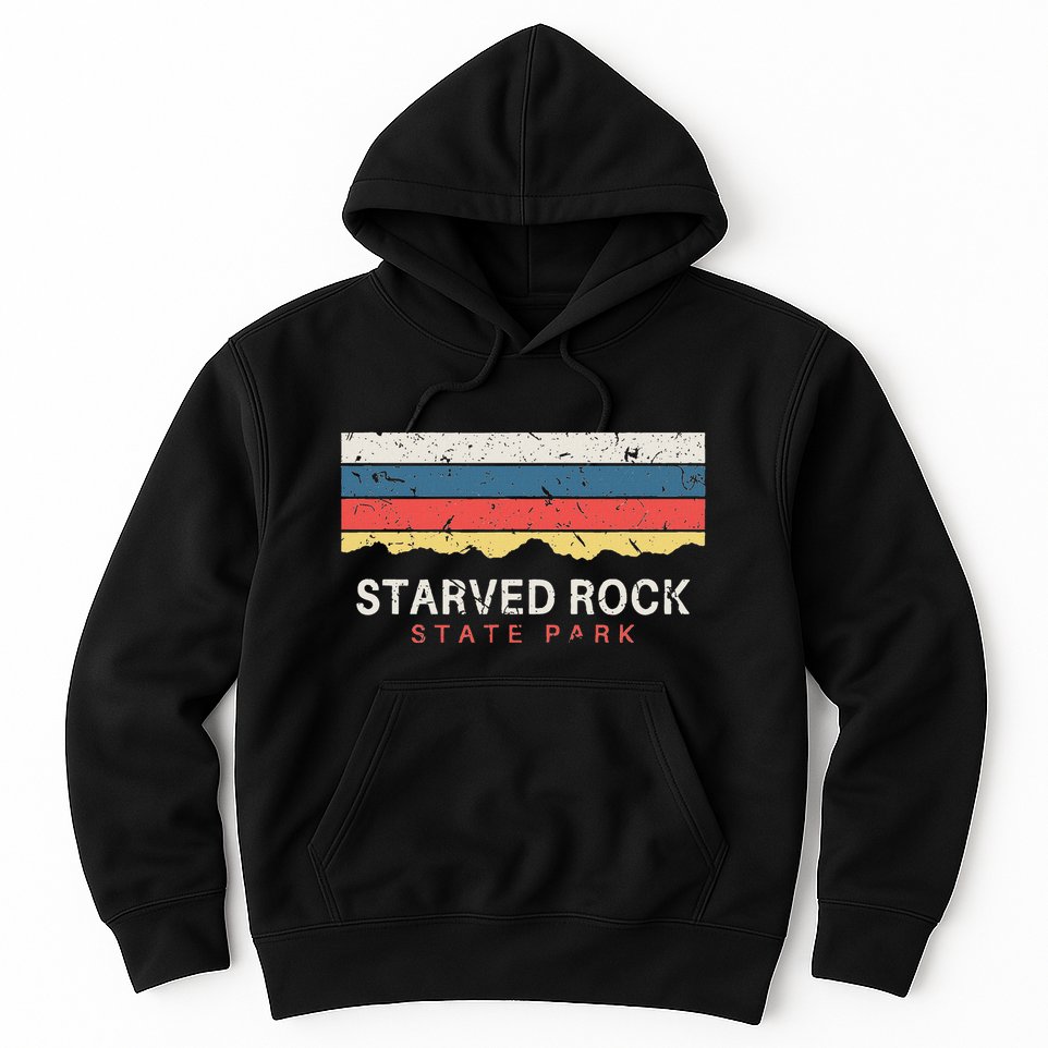 Starved Rock State Park Vintage Souvenirs Illinois Hoodie
