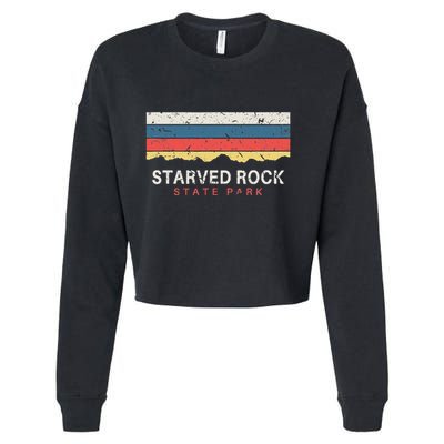 Starved Rock State Park Vintage Souvenirs Illinois Cropped Pullover Crew
