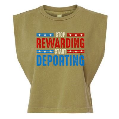 Stop Rewarding Start Deporting Garment-Dyed Women's Muscle Tee