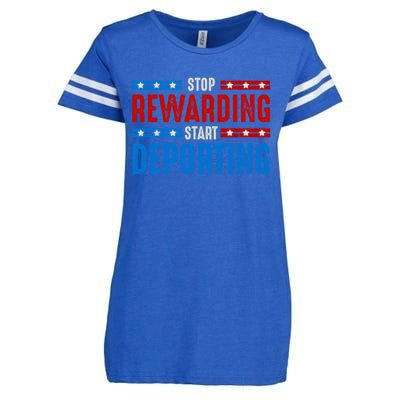 Stop Rewarding Start Deporting Enza Ladies Jersey Football T-Shirt