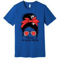 S Rocking Spoiled Wife Life Messy Bun Spoiled Wife Gift Premium T-Shirt